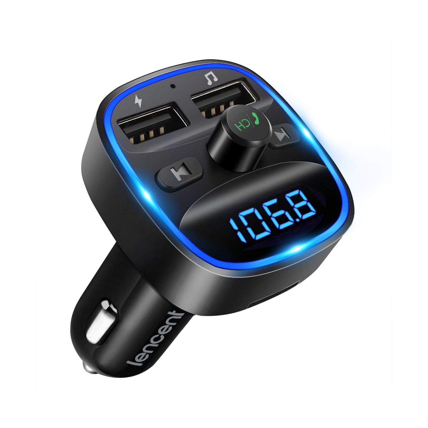 HKH Transmissor FM com Bluetooth e Leitor de MP3 para Automóvel