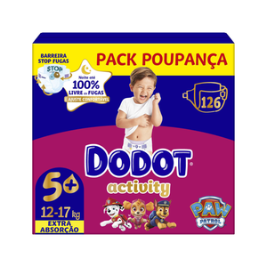 Dodot Activity Extra Fraldas T5 12-17 kg 126 un