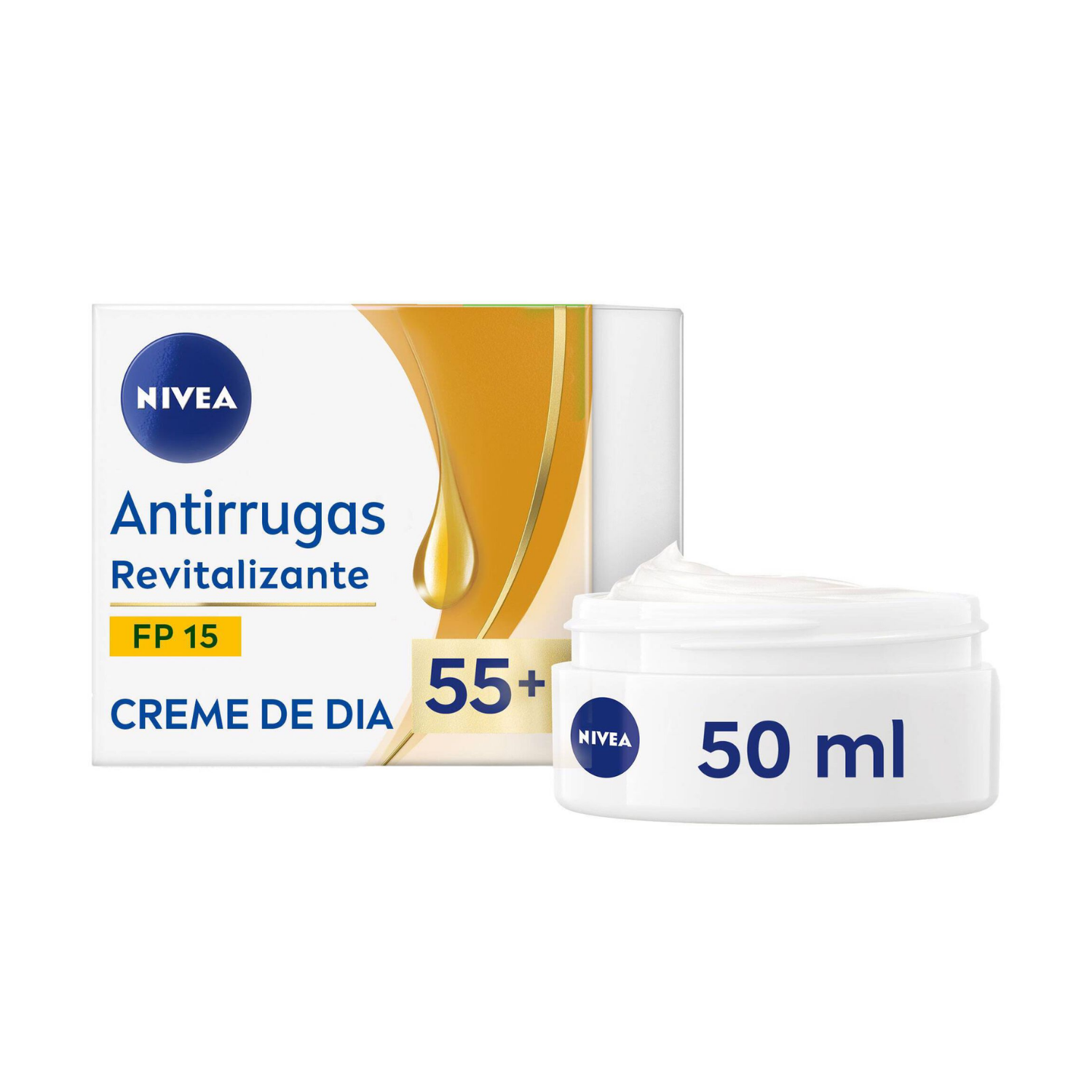 Nivea Crema Facial Revitalizante Antiarrugas de Día FP15 55+ 50 ml