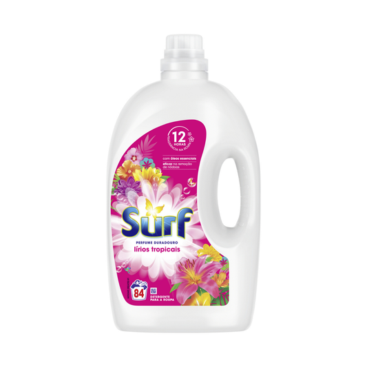Surf Detergente Máquina Roupa Líquido Tropical 84 Doses 3.78 L