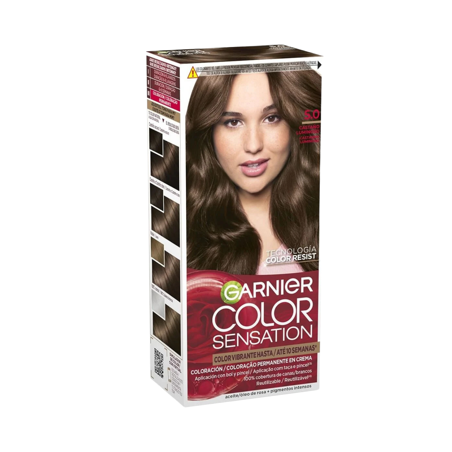 Garnier Color Sensation Coloração Permanente Castanho Luminoso 5.0 112 ml