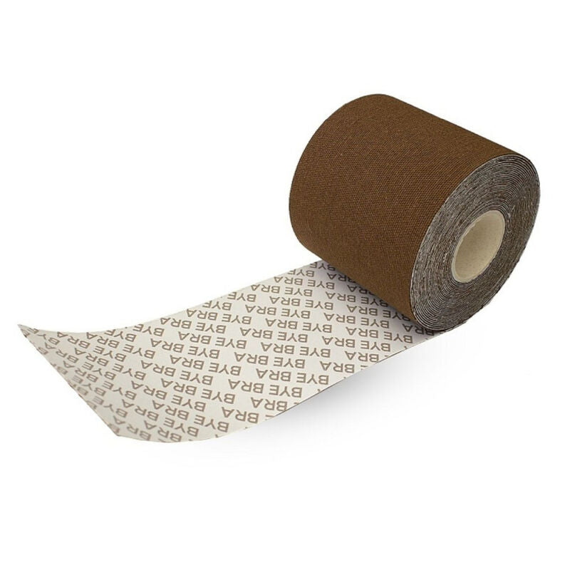 Bye-bra Body Tape 5 M X 6,5 Cm + 3 Pares de Cubre Pezones Marrón