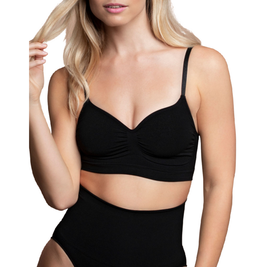 Sujetador Byebra de control medio sin costuras negro, talla S