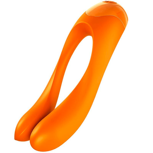 Satisfyer Vibrador de Dedo Candy Cane Naranja
