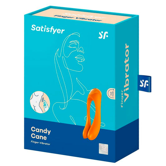 Satisfyer Vibrador de Dedo Candy Cane Naranja