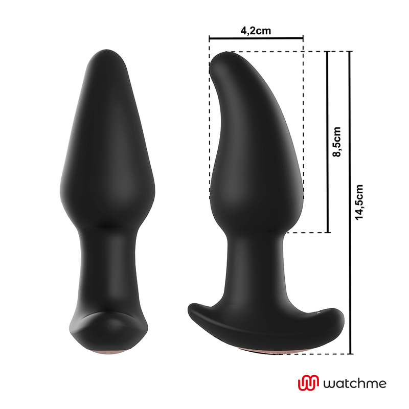 Vibrador de Plug Anal Ambiguo con Control Remoto Watchme con Rotación de Perlas Amadeus