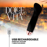 Dolce Vita Vibrador Recarregável One Black 10 Speed
