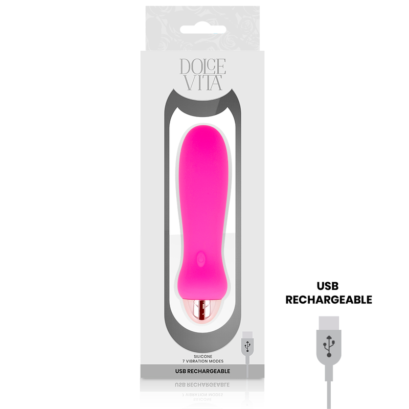 Dolce Vita Vibrador Recarregável Cinco Pink 7 Velocidades