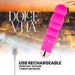 Dolce Vita Vibrador Recargable Seis Rosa 7 Velocidades
