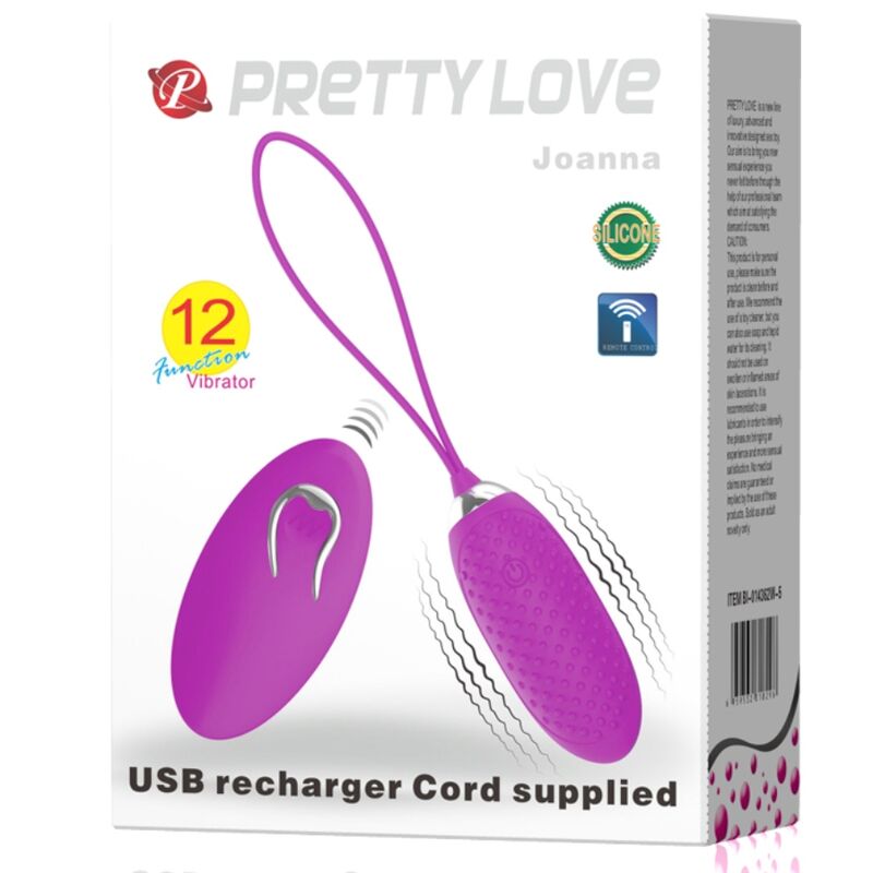 Pretty Love Joanna Ovo Vibratório Controle Remoto 12 Modos