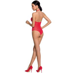 Passion - Mujer Bs088 Bodystocking Rojo Talla Única