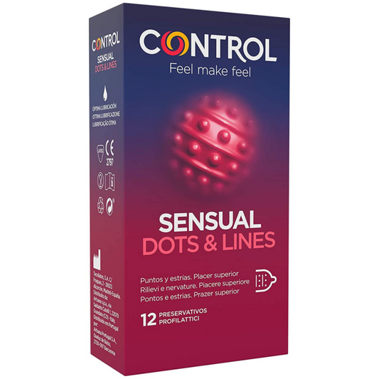 Control Preservativos Sensual Dots & Lines 12 un
