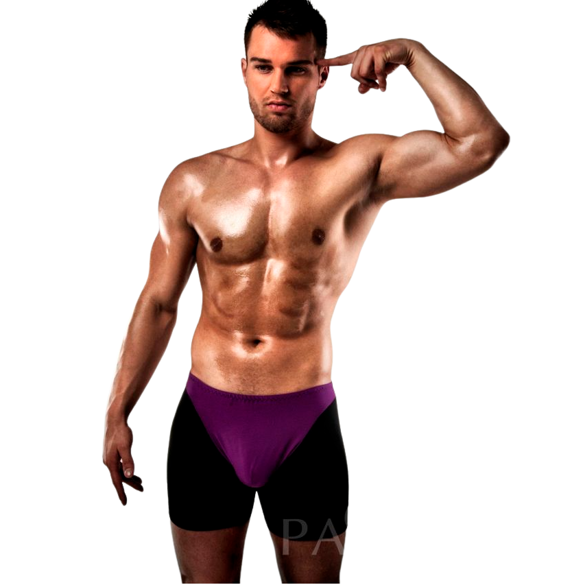 Passion Boxer 009 Lila/negro Erótico Lencería S/m