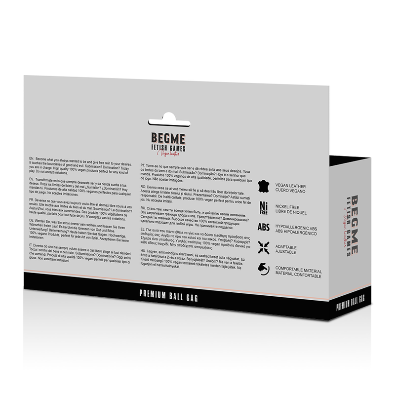 Begme - Black Edition Bola Gag Vegan Couro