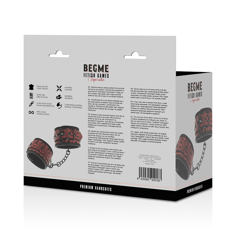 Begme - Algemas Premium Red Edition com Forro de Neoprene