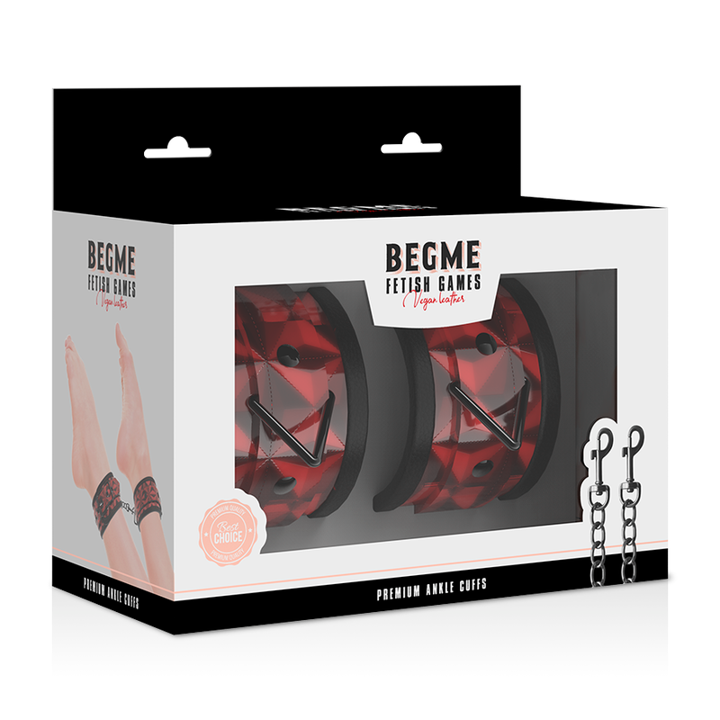 Begme - Punhos de Tornozelo Premium Red Edition com Forro de Neoprene