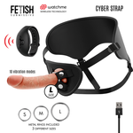 Fetiche Sumisa Ciber Arnés de Correa con Tecnología Dildo Watchme L de Control Remoto