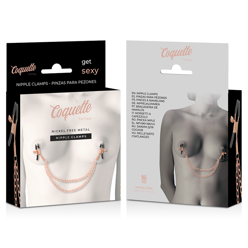 Coquette Chic Desire - Clipes de Bicos de Metal Fantasy Com Corrente