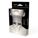 Coquette Chic Desire - Gargantilha de Couro Vegano de Anel Duplo