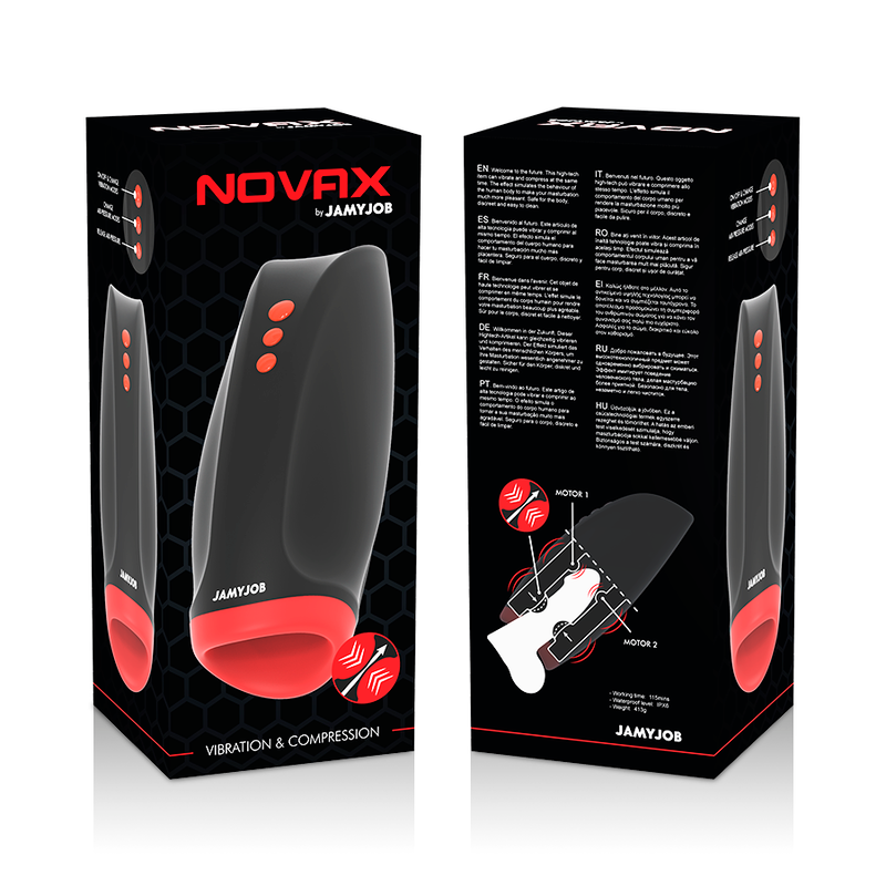 Jamyjob Masturbador Novax con Vibración y Compresión