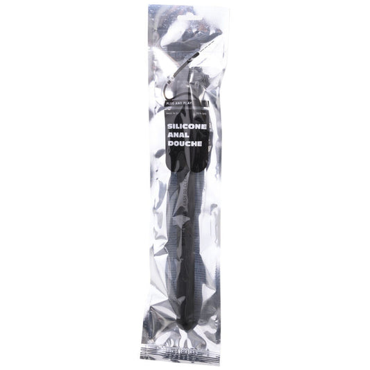 All Black Silicone Anal de Chuveiro de Fresas 27 Cm