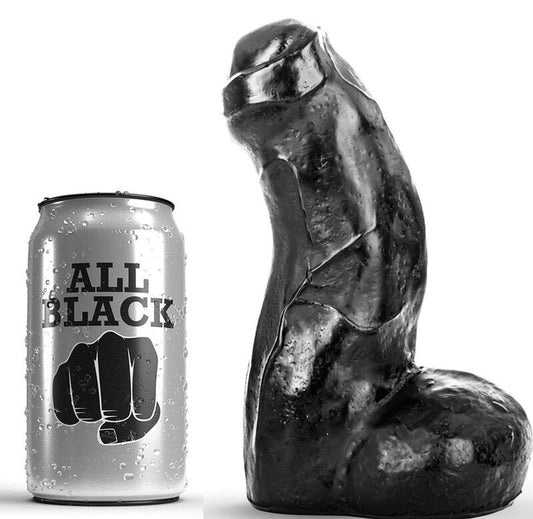 All Black Dong Realista Preto 17 Cm