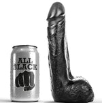 Dildo Realista Negro Suave Todo Negro 20 Cm