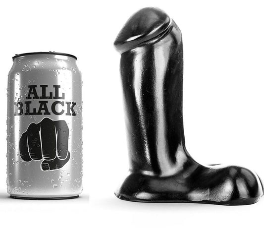 All Black Dildo Realístico 14 Cm