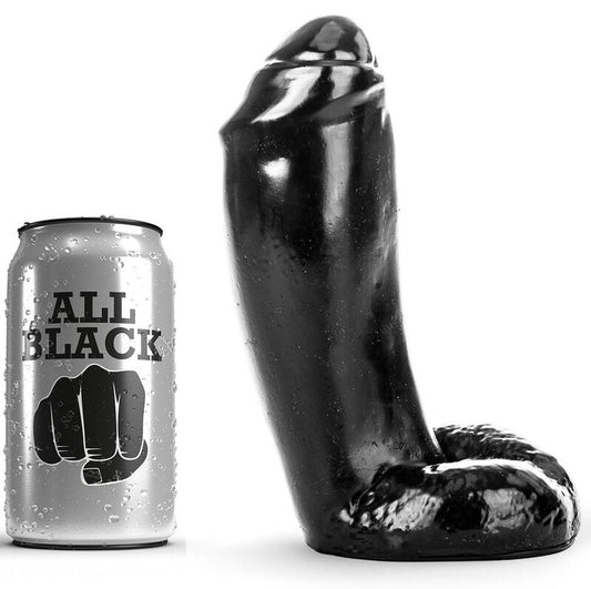 All Black Dildo Realístico 18 Cm