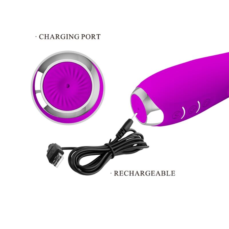Pretty Love Vibrador Ove Molly Com Rotao Recarregvel