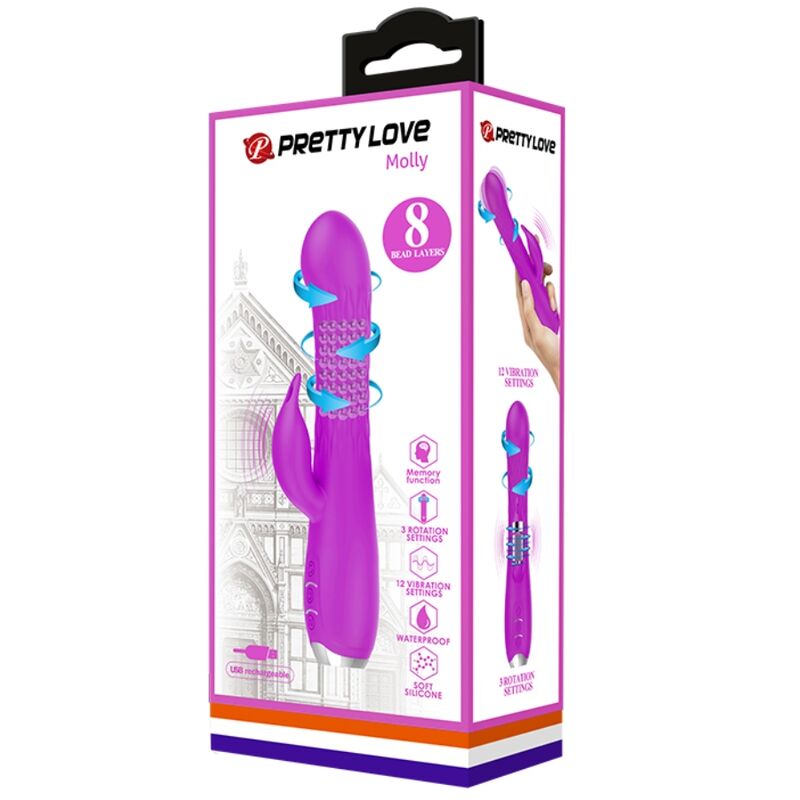 Pretty Love Vibrador Ove Molly Com Rotao Recarregvel