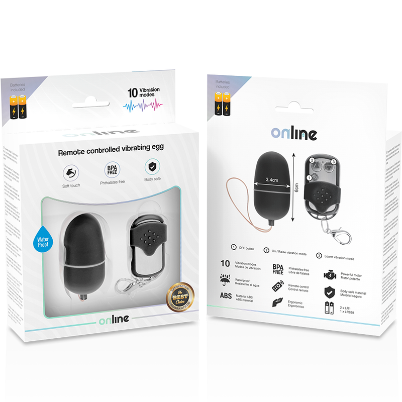 Online Ovo Vibrante Com Controle Remoto M Preto
