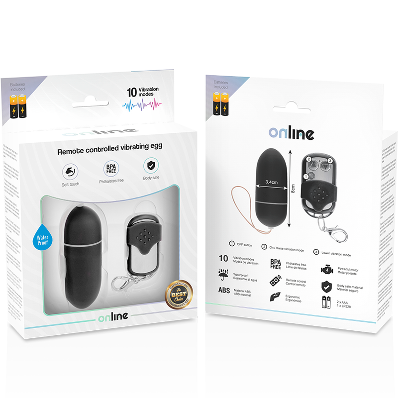 Online Ovo Vibrante Com Controle Remoto L Preto