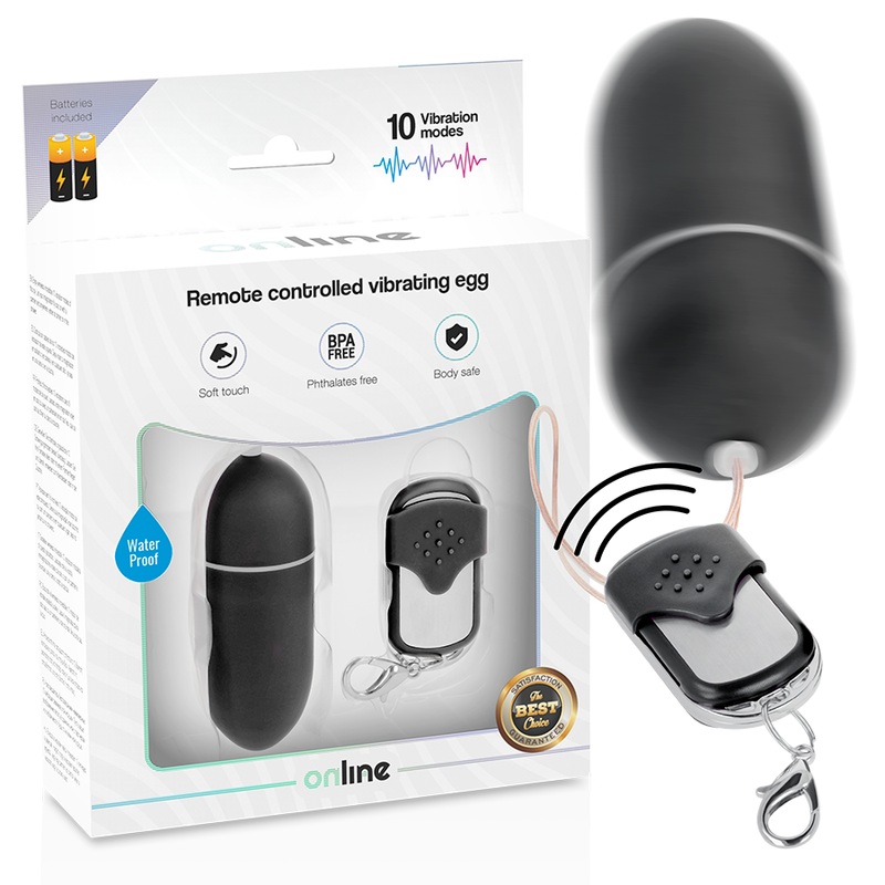 Huevo Vibrador Online con Control Remoto L Negro
