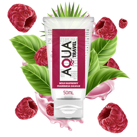 Aqua Travel - Lubrificante à  Base de Água Aqua Travel Sabor de Framboesa Selvagem - 50 ml