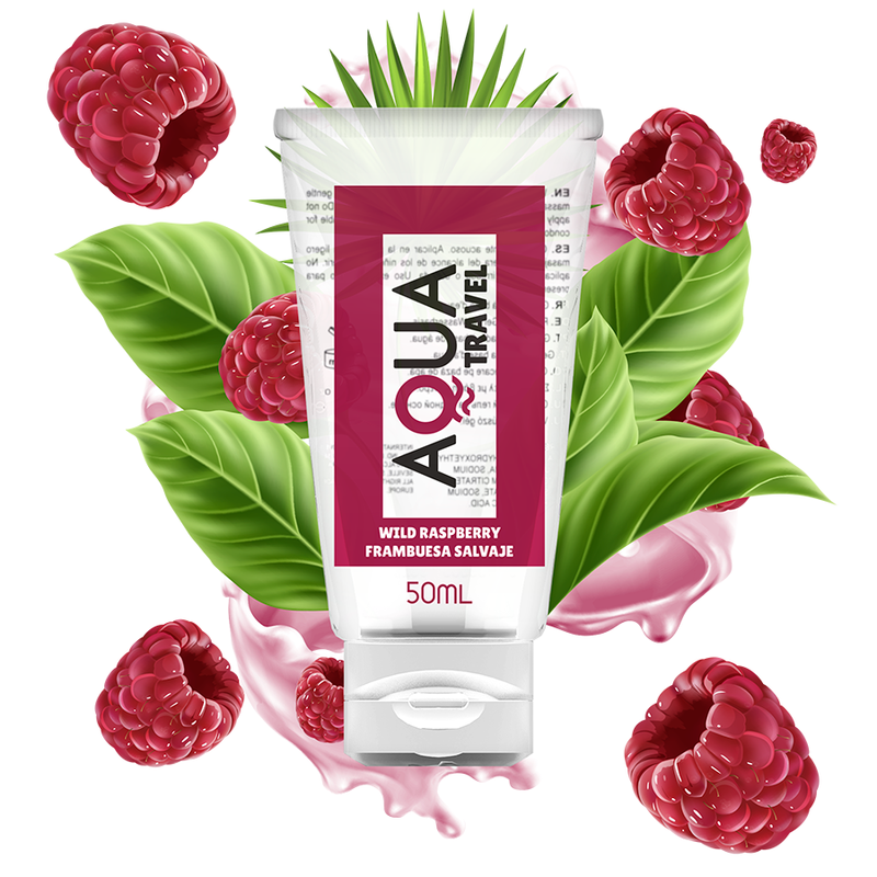 Aqua Travel - Lubricante a base de agua Aqua Travel sabor frambuesa silvestre - 50 ml