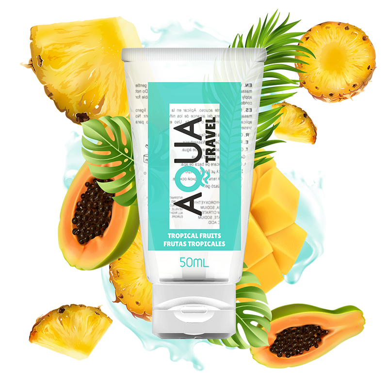 Aqua Travel - Lubricante Aqua Travel Base Agua Frutas Tropicales - 50 ml