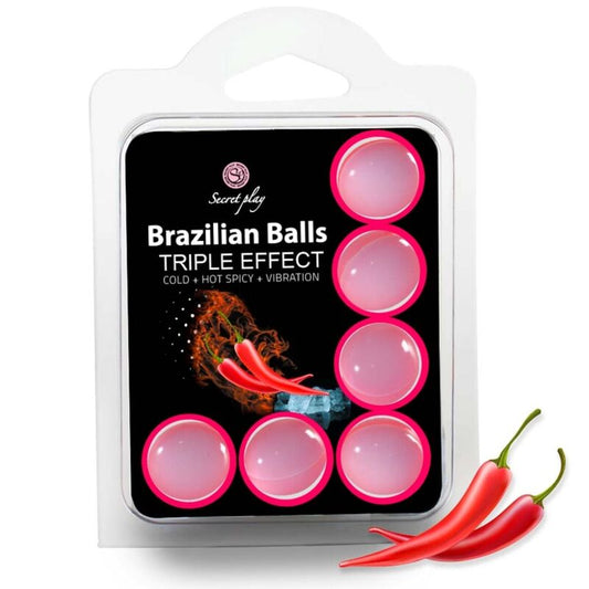 Secretplay Conjunto 6 Bolas Brasileiras Efeito Triplo