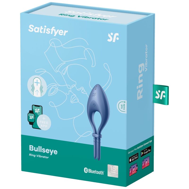 Satisfyer Aplicativo Vibrador de Anel Bullseye Azul