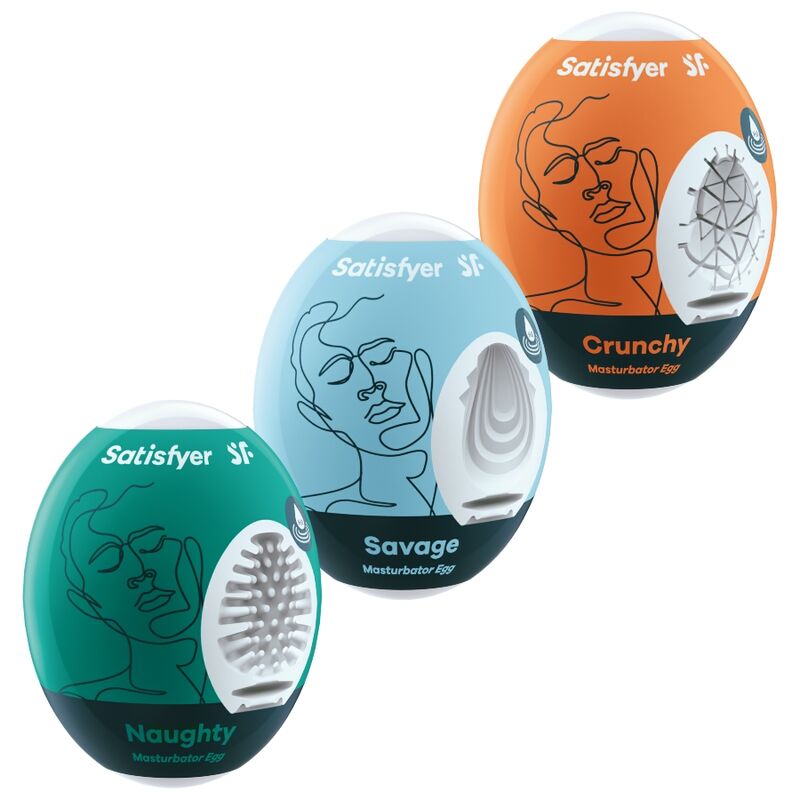 Satisfyer 3 Ovos Masturbadores Naughty, Savage & Crunchy