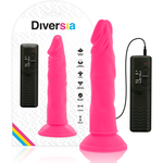 Diversia Dildo Flexíve Com Vibratório Rosa 23 Cm -o- 4.3 Cm