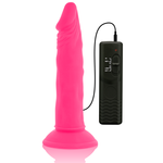Diversia Dildo Flexíve Com Vibratório Rosa 23 Cm -o- 4.3 Cm