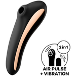 Satisfyer Vibrador de Pulso de Ar Dual Kiss Preto