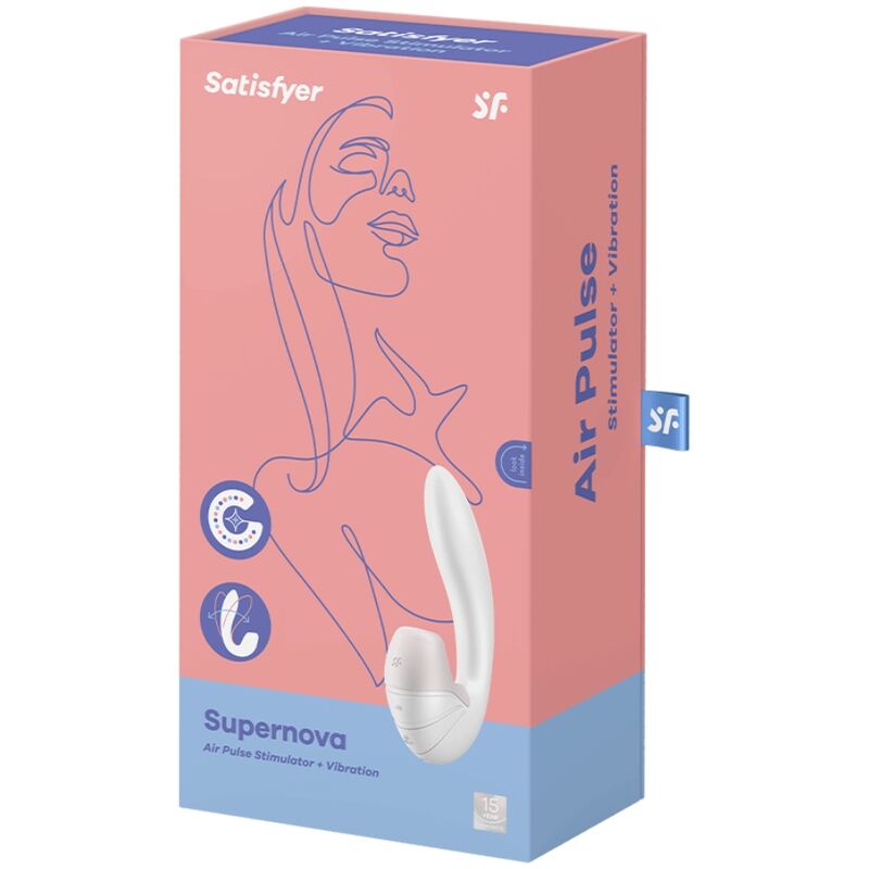 Satisfyer Estimulador de Pulso de Ar Supernova e Vibrao Branco