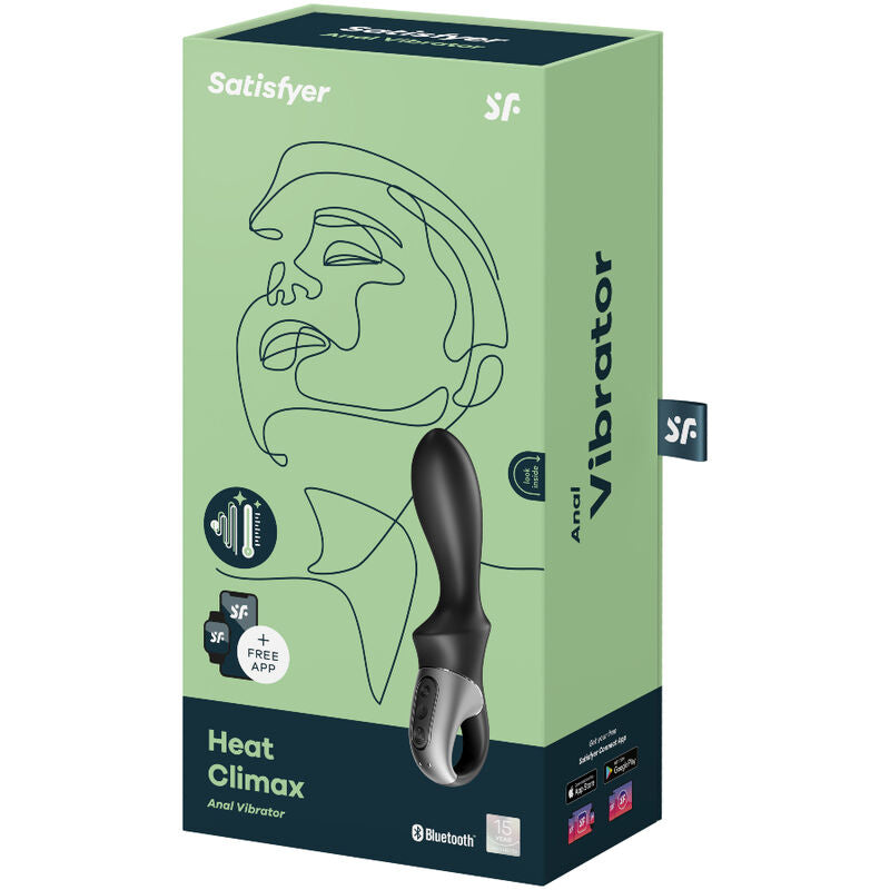 Satisfyer Aplicativo Vibrador Anal Heat Climax Preto