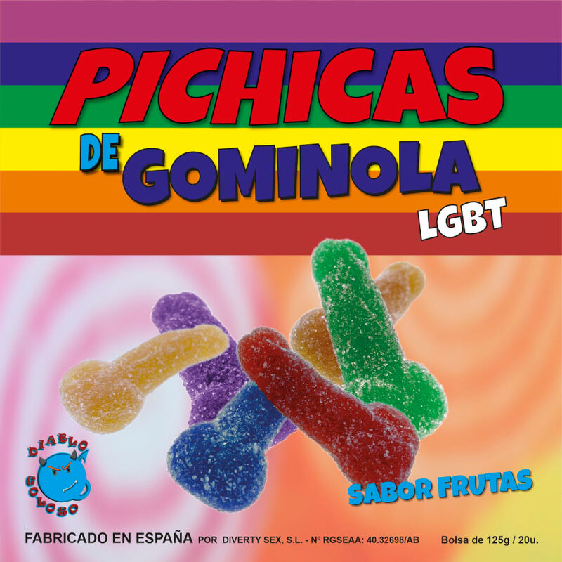 Pride - Frutas de Pénis Gomas Com Aúcar Lgbt