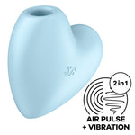 Satisfyer Cutie Heart Estimulador de Pulso e Vibrador de Ar Azul