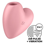 Satisfyer Cutie Heart Estimulador de Pulso e Vibrador Rosa