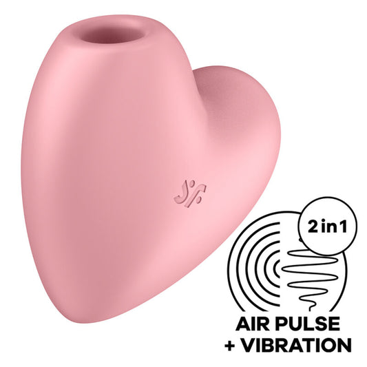 Satisfyer Cutie Heart Estimulador de Pulso e Vibrador Rosa