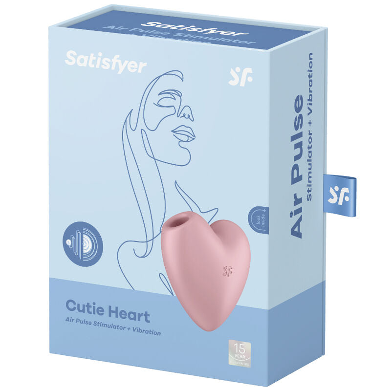 Satisfyer Cutie Heart Estimulador de Pulso e Vibrador Rosa